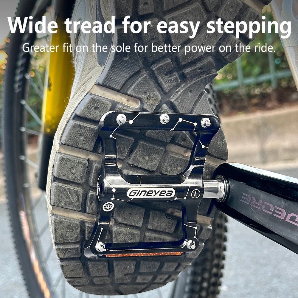 GINEYEA велосипедные педали с 3 подшипниками нескользящая педаль для горного