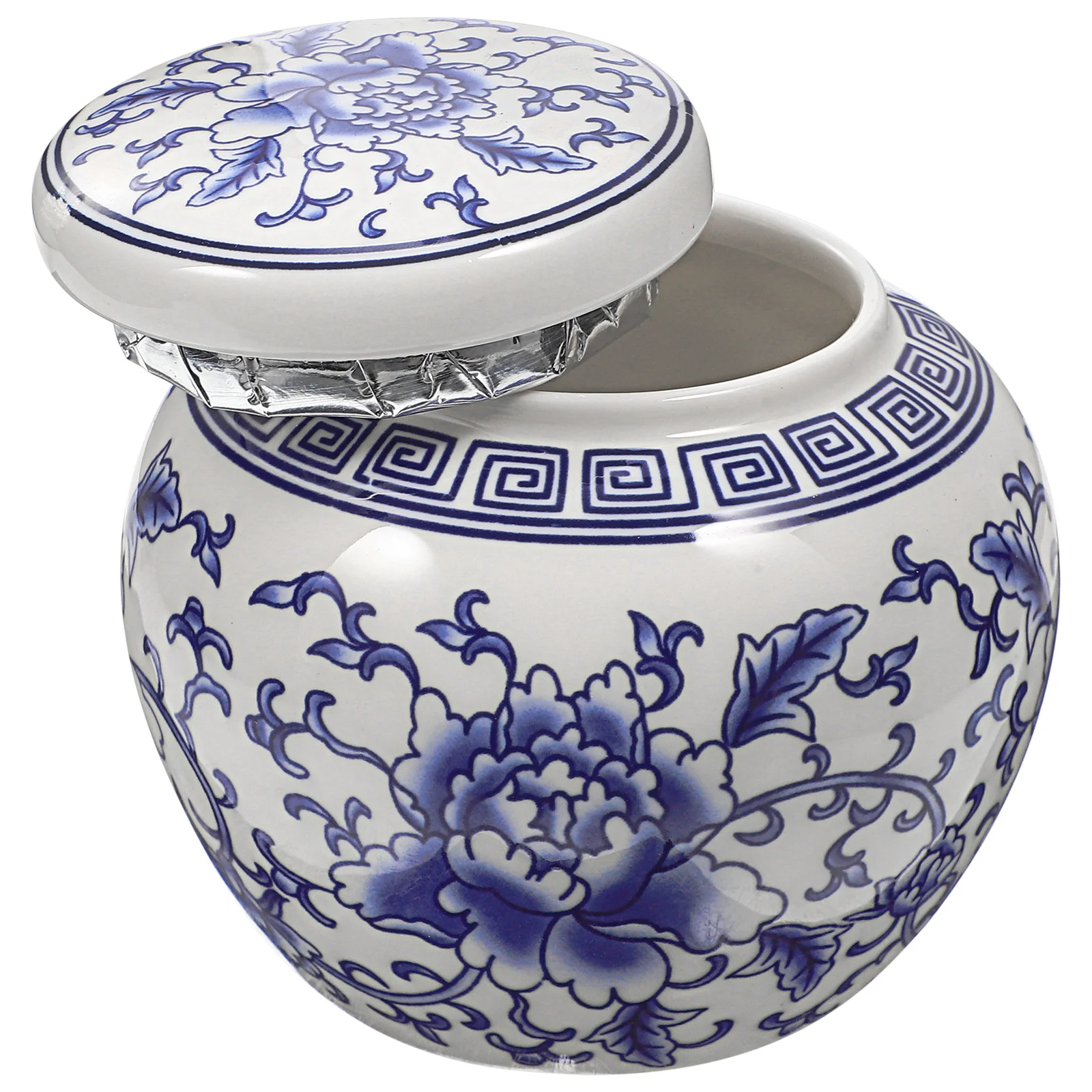 

Spices Jars Ceramic Tea Set Ceramic Jar Container Lid Blue White Porcelain Tea Caddy Household Ceramic Containers Lids