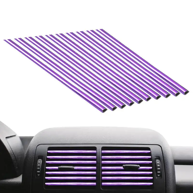 

Car Air Vent Decoration 10pcs Universal Air Conditioner Vent Decorations Electroplating Decorative Car Interior Accessories