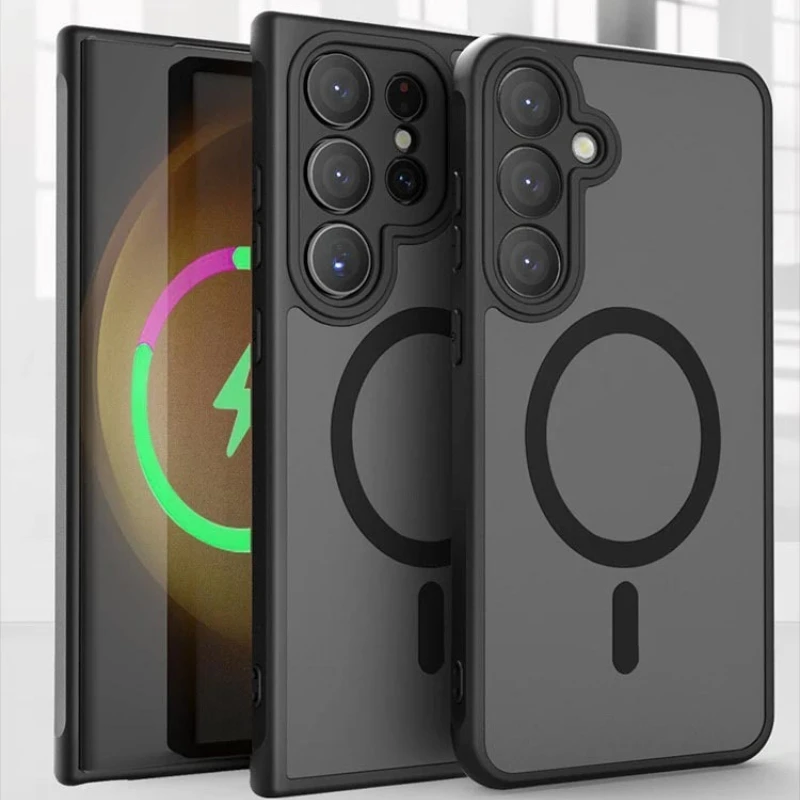 Подходит для Samsung S25 чехол мобильного телефона магнитно впитывающийся Galaxy S24 Ultra