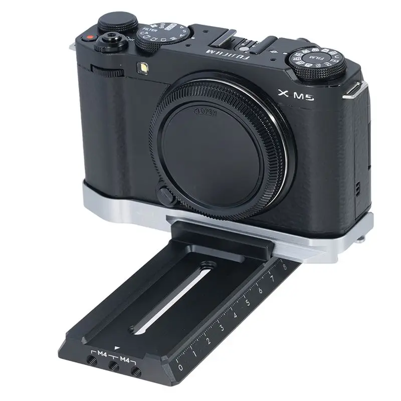 Фото Быстросъемная пластина Jlwin Forfuji X-M5 для камеры, совместимая со стабилизатором DJI и штативом, серебристая №4