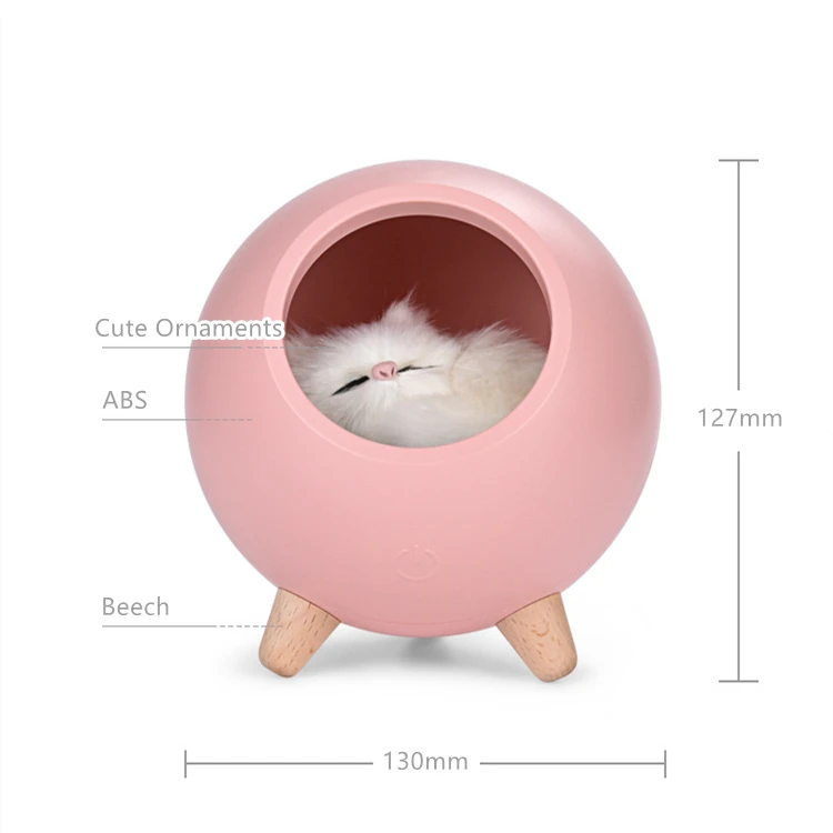 Симпатичный светодиодный ночник атмосфера для домашних животных USB дом кошек