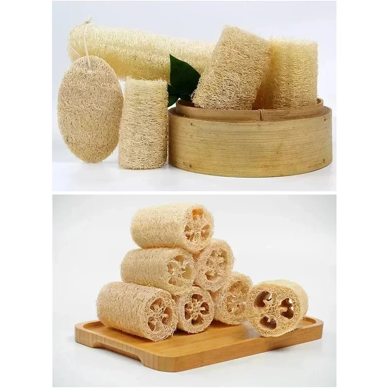 2 шт. отшелушивающая губка для тела из люфы ванны с веревкой скруббер ухода за