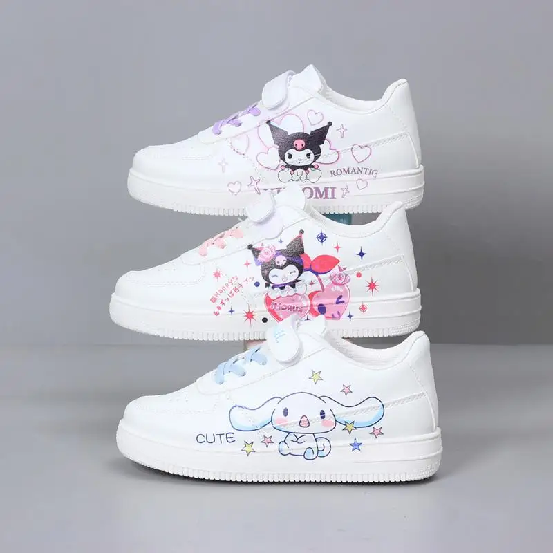 Симпатичные теннисные кроссовки аниме Cinnamoroll Kuromi обувь для девочек дышащие