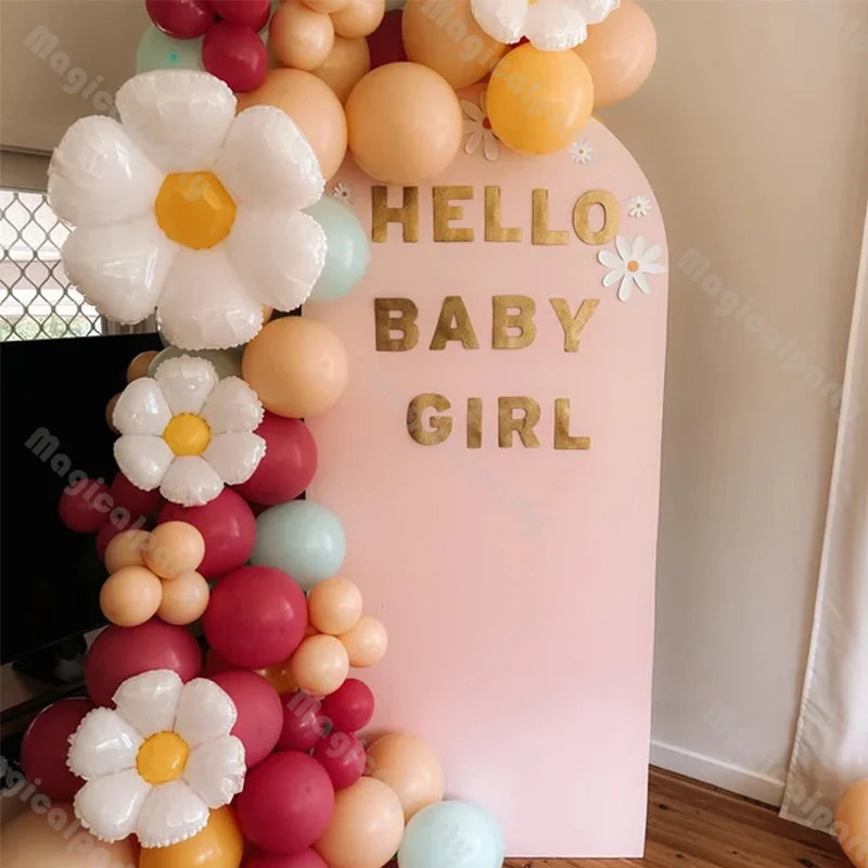 

94pcs Two Groovy Balloon Arch Lemon Pink Daisy Balloons Baby Shower 1st Birthday Gender Reveal Decor Wedding Boho Bridal Shower