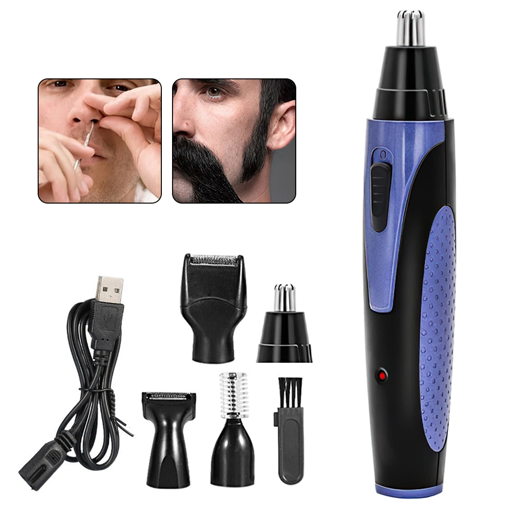 

4 в 1, Мужской Электрический триммер для удаления волос в носу и ушах