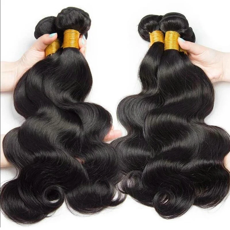 Indain  Body Wave Bundles Human Hair Body Wave 100% Hair Extension Natural Black 1/3/4 Pcs Bulk Human Hair Bundles Wholesale