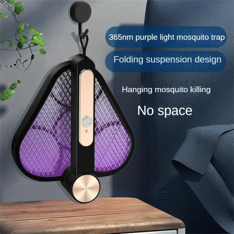 

Folding 2-in-1 Mosquito Killer Mute Summer Bug Zapper Trap Low Noise Repellent Lamp Racket Baby Sleep Protect Tools Household