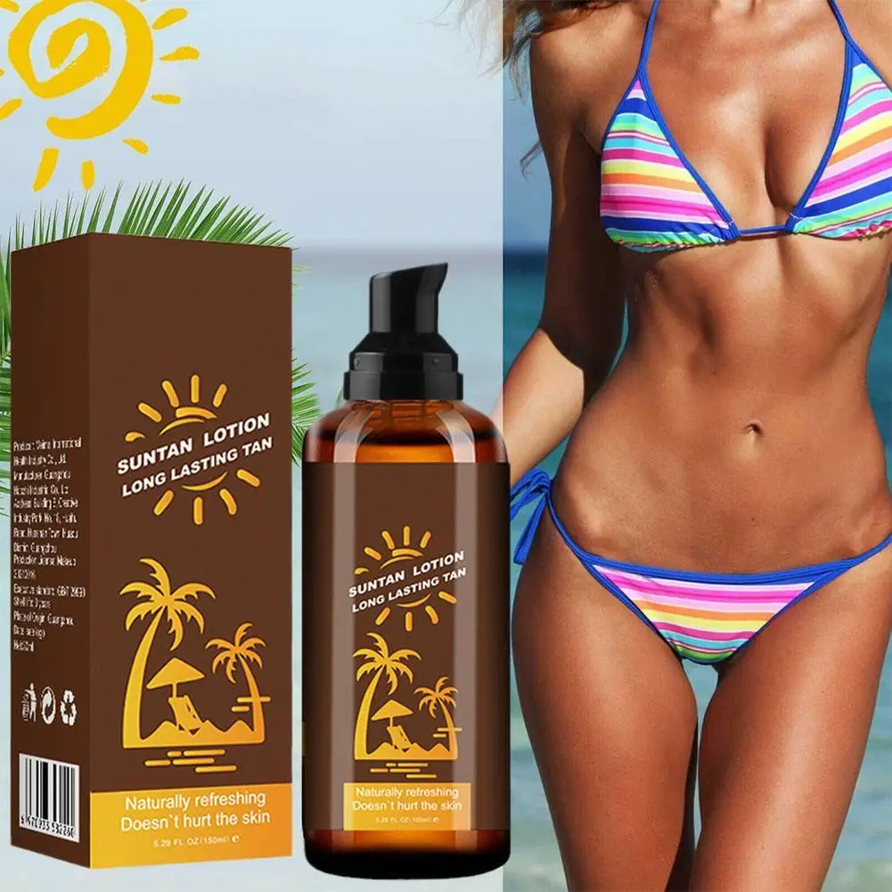 

Летний лосьон для загара, натуральная быстрая фотолампа, восстанавливающий ожог, пляжный пикантный крем для загара, крем для загара для женщин и мужчин, 150 мл