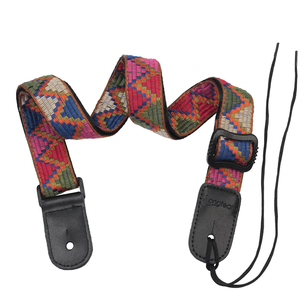 

Ukulele Strap Bohemian Style Durable Tail Nail Useful Accessories Shoulder Belt Nylon