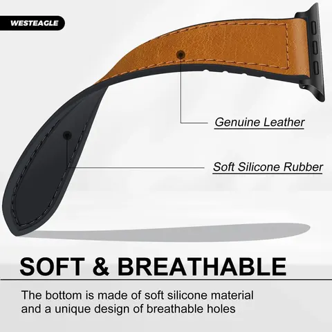 Ремешок магнитный для Apple watch ultra 2, браслет из натуральной кожи и силикона для iWatch series 9 8 7 6 se, 49 мм 44 мм 40 мм 45 мм 41 мм