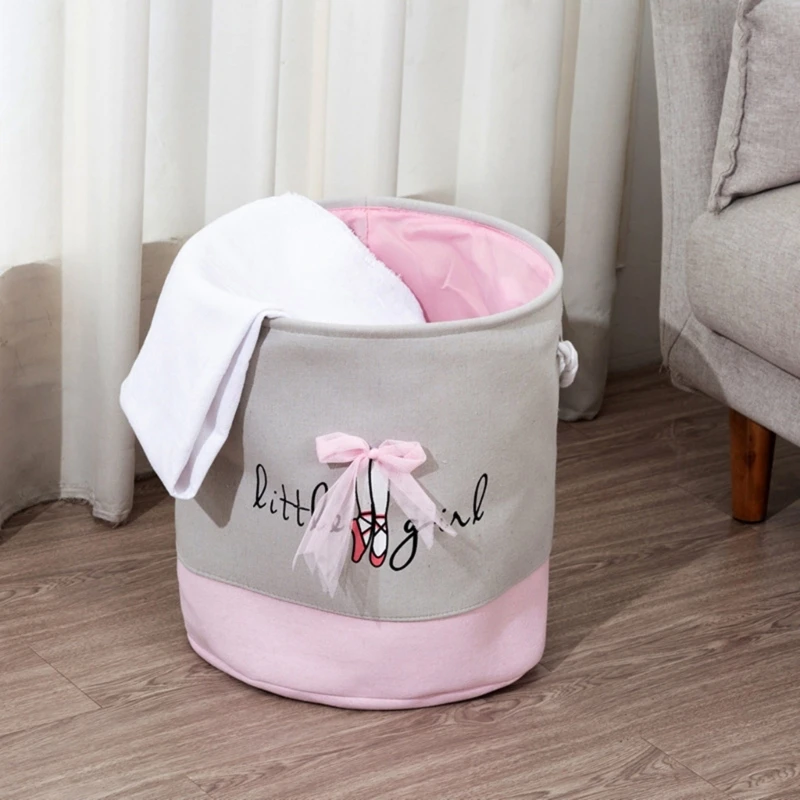 KX4B Компактная парусиновая корзина для белья Складной органайзер хранения