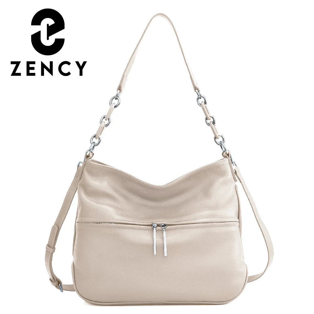 Zency Soft Cowhide Leather Spring Women's Shoulder Bag Casual Female Crossbody Handbag Vintage Shopper Female Luxury Brand Purse