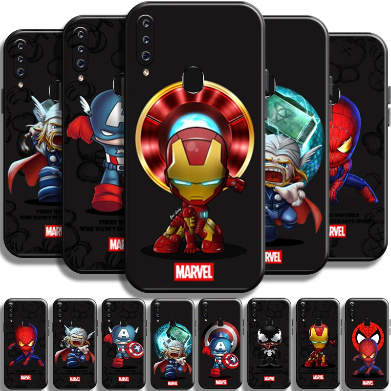 

Marvel Cartoon Avengers For Samsung Galaxy A60 Phone Case Cover Shell Soft Coque Cases Liquid Silicon Shockproof Funda TPU