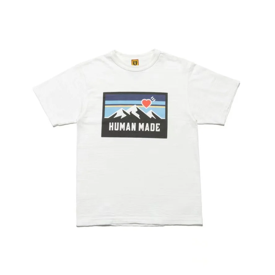 

Human Made T Shirt Slub Cotton Short Sleeve Men Women Top Tees T-shirts