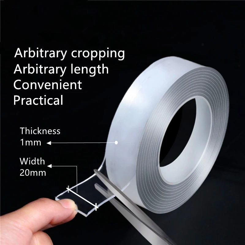 

Monster Nano Adhesive Tape Bathroom Accessories 20mm Ultra-strong Double Sided Tapes Non-marking Tape Waterproof Wall Stickers