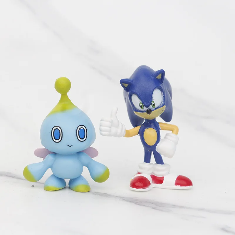 Фото 12 шт. 4-6 см Sonic Shadow Tails, экшн-фигурки, игрушки, ежик, кукла-эгман, мультяшная фигурка, коллекция кукол, детские аниме-игрушки, подарок №5
