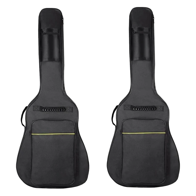 2 Pack Guitar Bags Electric Guitar Case 41 Inch Guitar Bag For Acoustic Classical Guitar, Ukulele, Bass Guitar