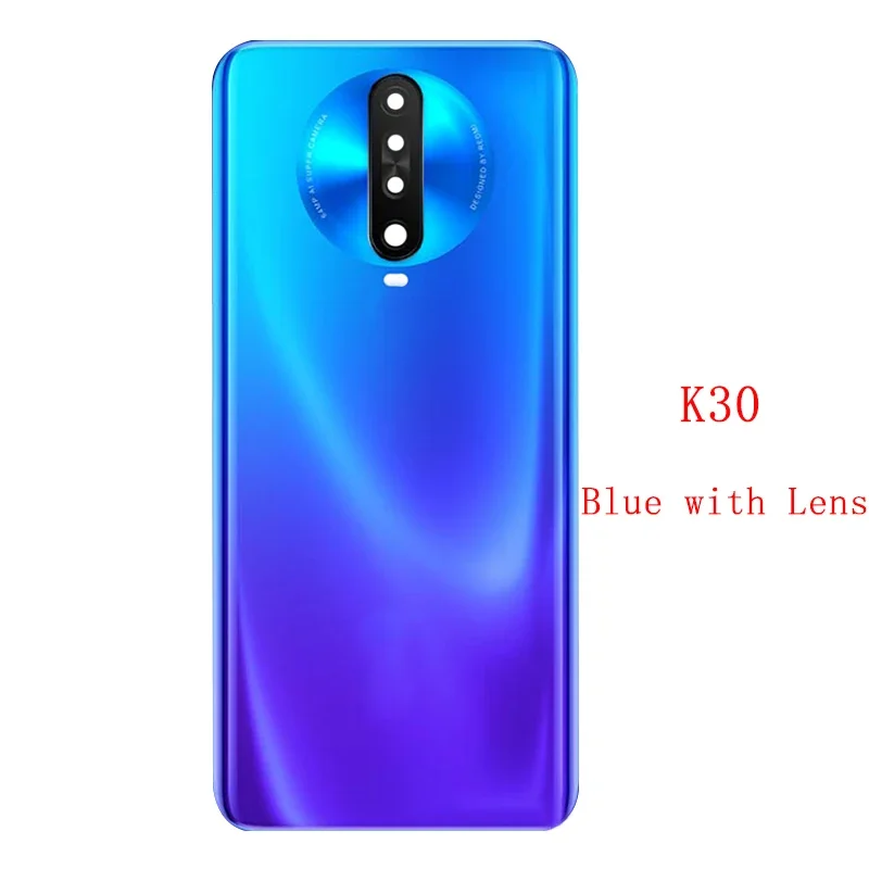 Задняя крышка батарейного отсека задняя для Redmi K30 4G с объективом камеры запчасти