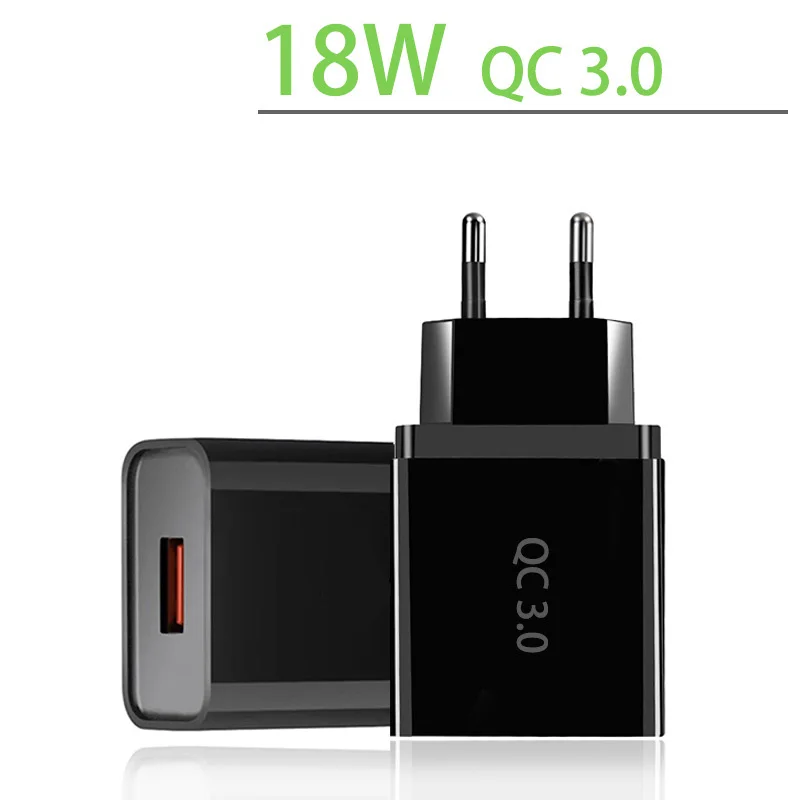 

18W Fast Charging Single Port QC3.0 Mobile Phone Charger US AU EU UK Standard Charging Head Wireless Charger Safety Plug