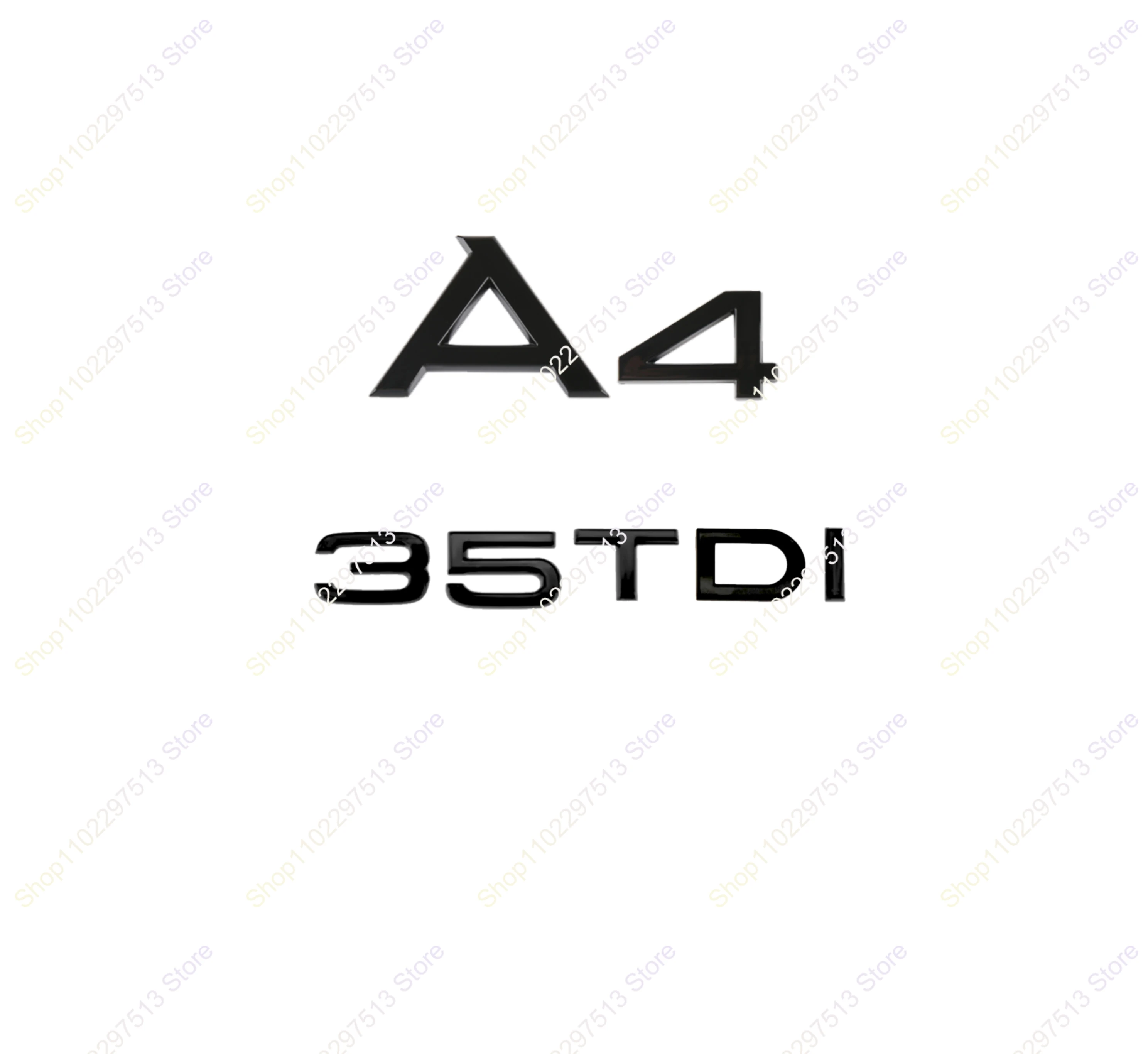 Фото Глянцевые черные буквы и цифры из АБС-пластика TDI TFIS 3.2 1.8T 2.0T 2.0TDI 35TFIS 40TDI для заднего багажника автомобиля серии A4, наклейка-эмблема №5