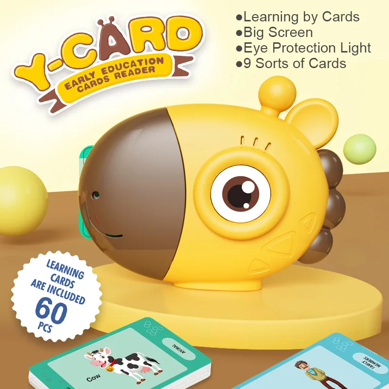 

Kids Early Education Machine With 60Pcs English Learning Cards Children's Cute Enlightenment Reader Speak Toy Christmas Gift