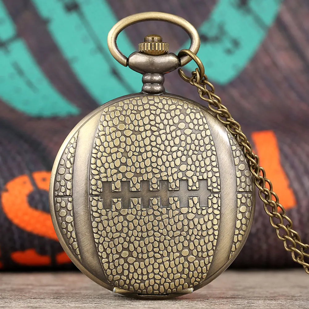 Pocket Watch Quartz Sport Ball Series Baseball Basketball Creative Watch Pedent Necklace Fob Watch Vintage Souvenir Gift for Men