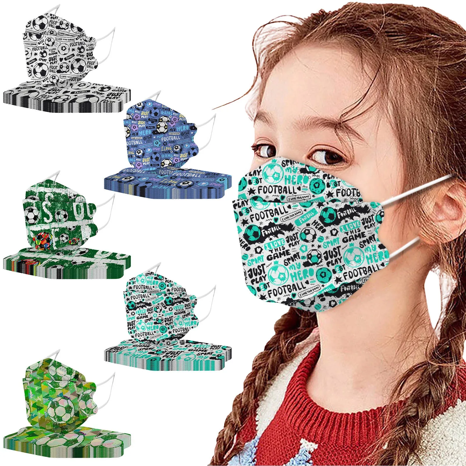 10 шт. детские одноразовые маски для игры в футбол |