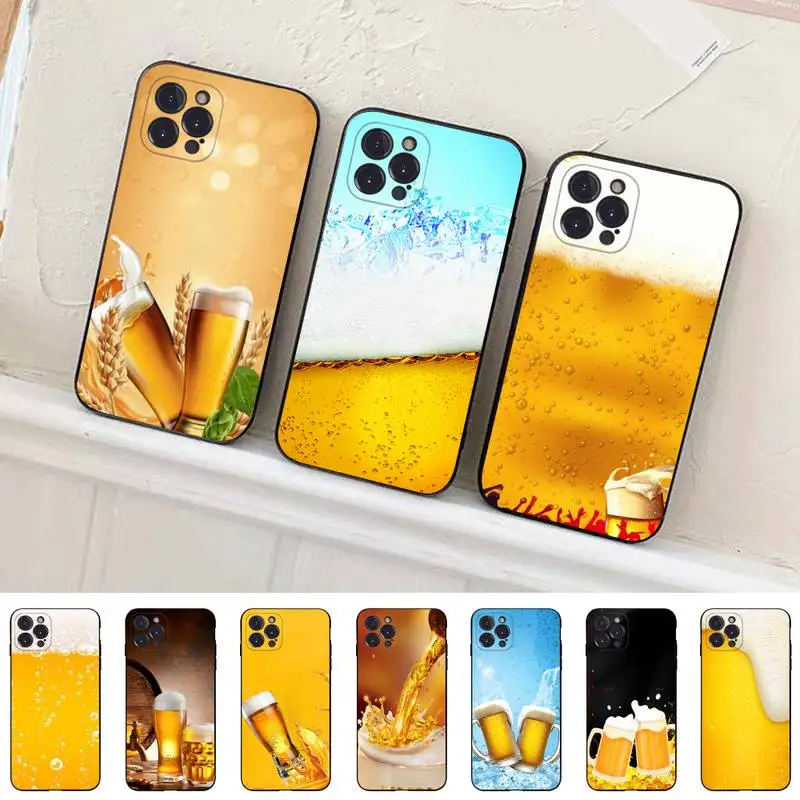 

beer Alcohol Phone Case For iPhone 14 11 12 13 Mini Pro Max 8 7 6 6S Plus X SE 2020 XR XS Funda Case