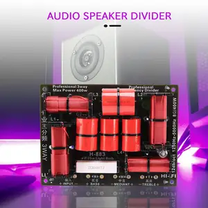 400W 3 Way Crossover Divider Hifi Tweeter Woofer Speaker Crossover 1250H/5000HZ with High-Pitched Protection