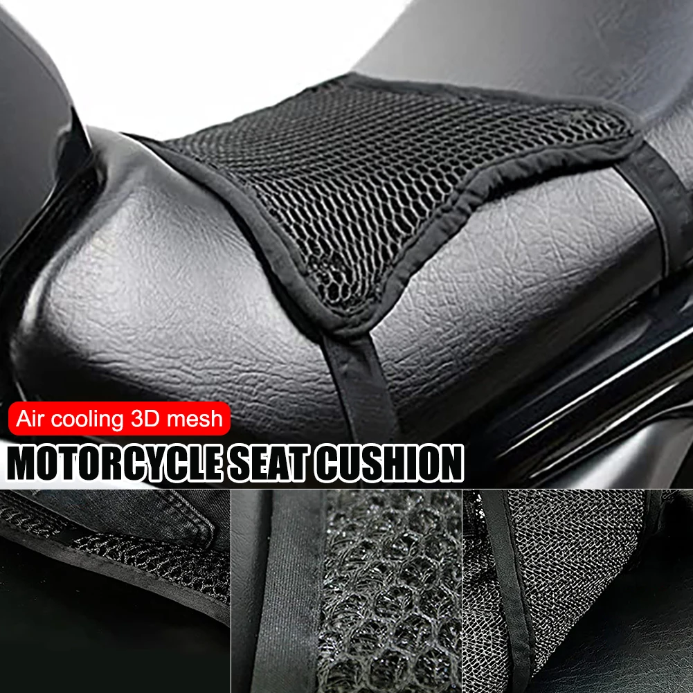 

Universal Motorcycle Seat Cushion 3D Mesh Motorcycle Seat Pad Breathable Seat Cover Butt Protector Reduce Heat Accessories