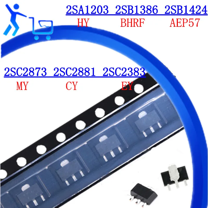 

10PCS 2SA1203 2SB1386 2SB1424 2SC2873 2SC2881 2SC2383 SOT-89 SMD stabilized voltage triode