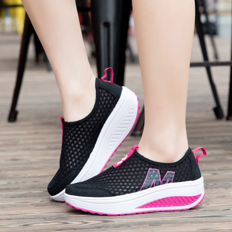 Summer Middle-aged Ladies Fitness Training Free Lazy Sports Shoes Shake Shoes 5 Colors