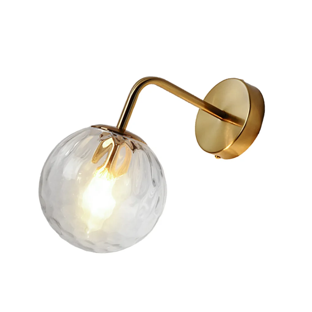 

Wall Light Glass Ball Lamp Clear Night-light Bedroom Kitchen Corridor