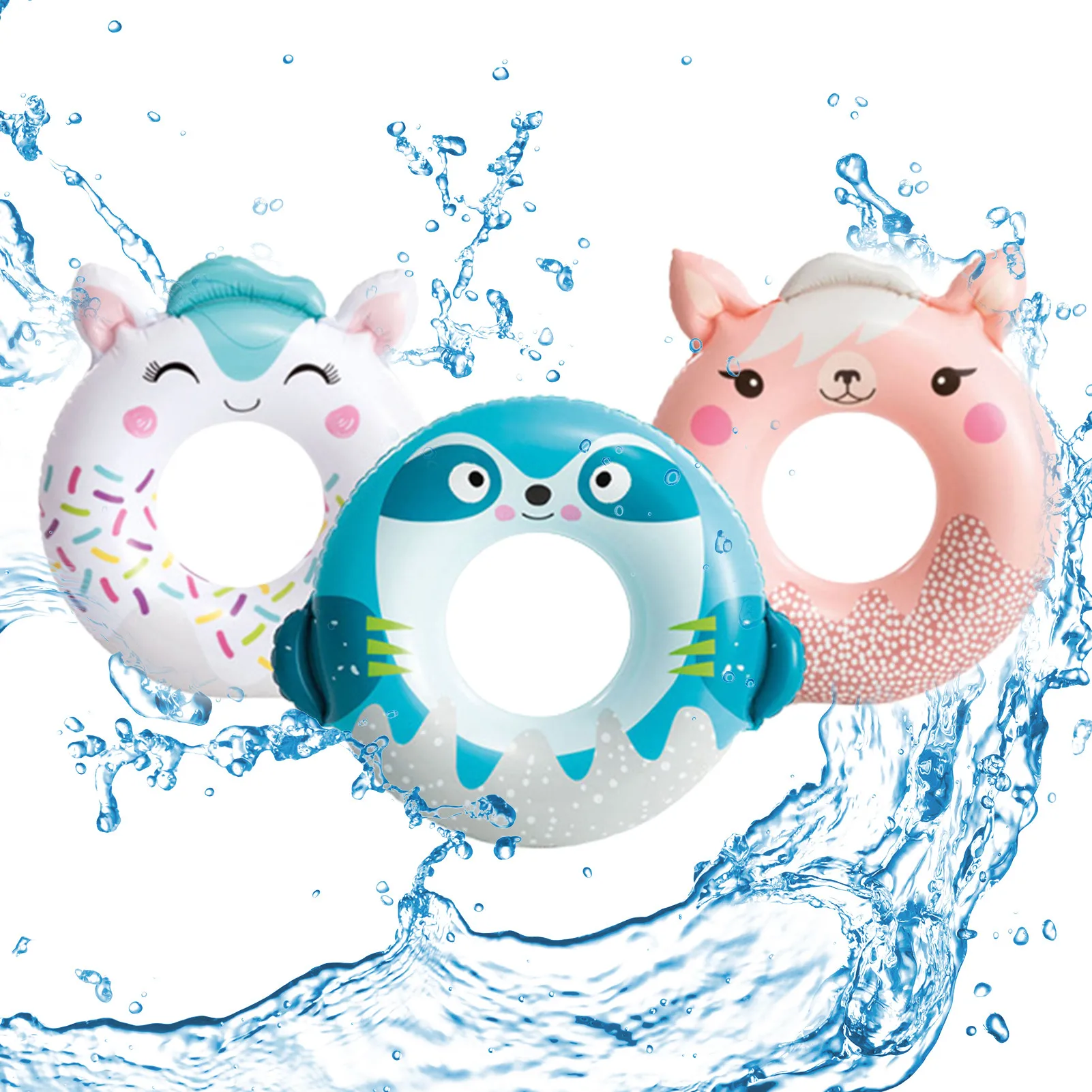 

Adult Swimming Ring Adult Thick Inflatable Pool Floating Ring Underarm Leak-proof Summer Outdoor Beach Party Buoy Fun Prevent
