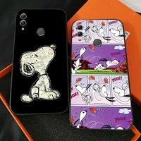 cartoon snoopy phone case for huawei honor 7a 7x 8 8x 8c 9 v9 9a 9x 9 lite 9x lite liquid silicon funda coque carcasa