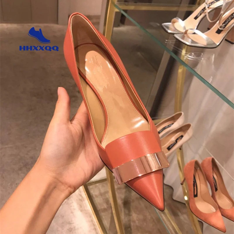 

2023 New Apricot High-heeled Shoes Black Professional Work Shoes Large Size 42 43 Pumps Pointed Toe Women's Heels Shoes