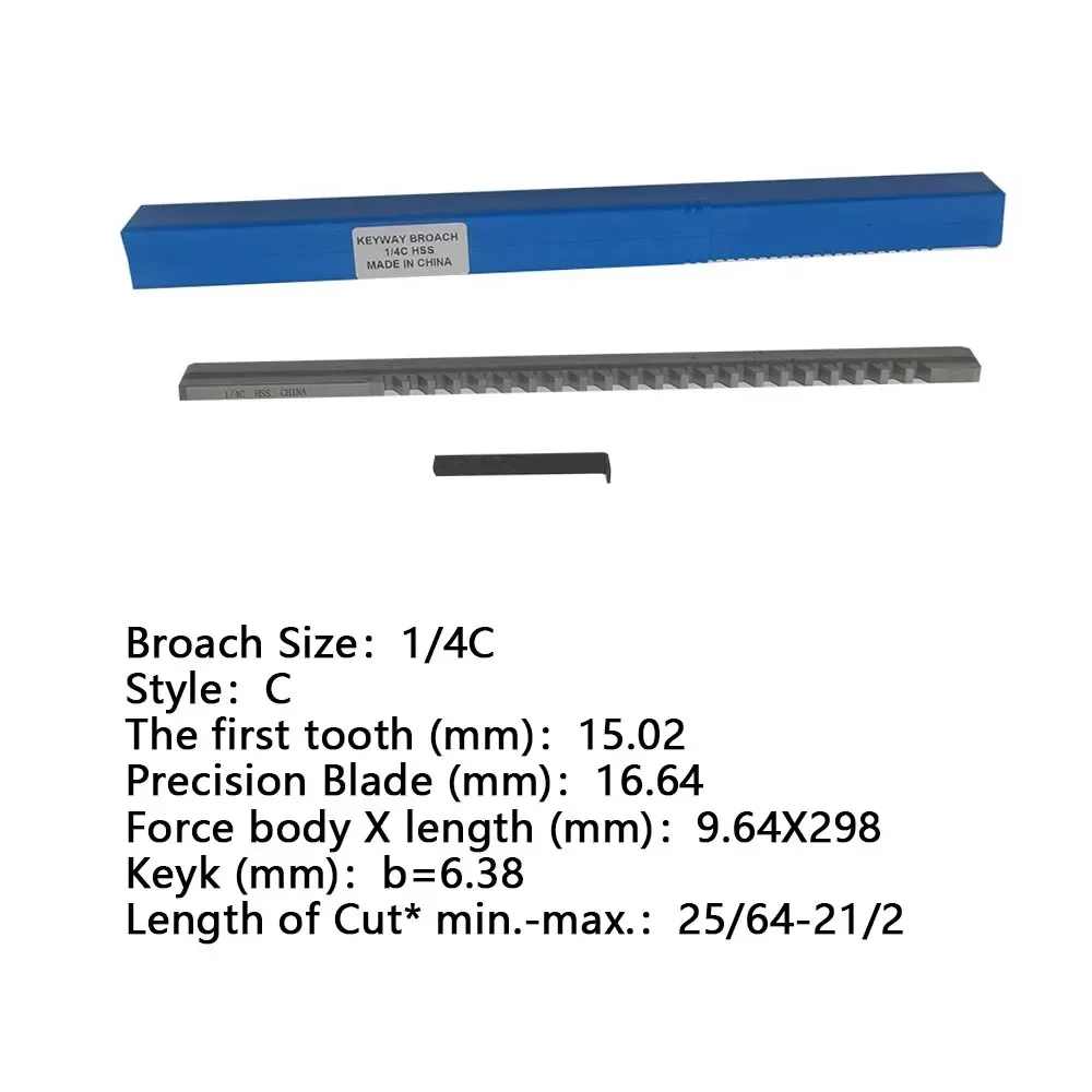 

Протяжка HSS для шпоночного паза дюймовая с прокладкой