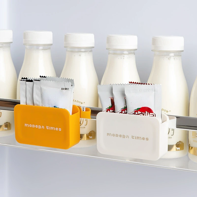 

1/2/3 Pcs Storage Box Refrigerator Side Door Removable Hanging Small Sauce Bag Supplies For Kitchen Office Stationery Organizer