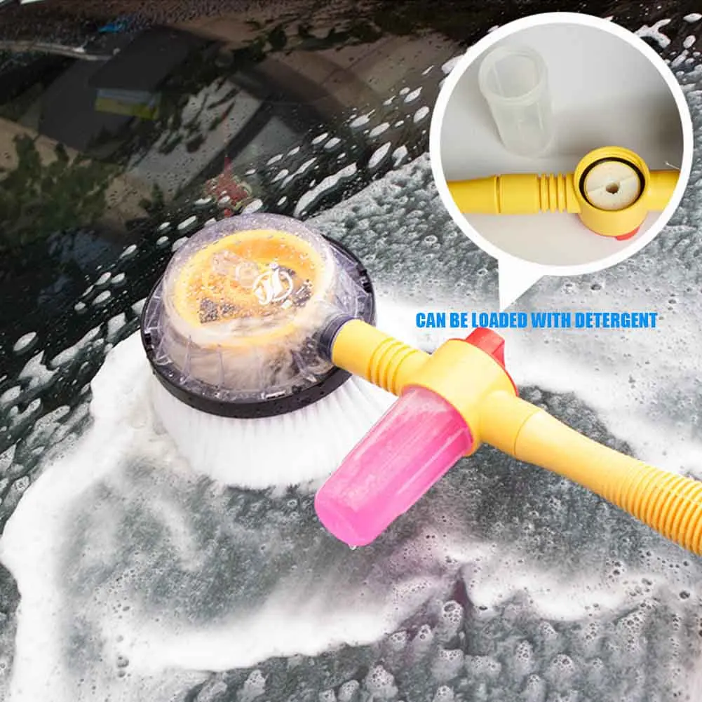 

Spray Foam Switch Water Flow Hand Tool Cleaning Brush Portable Automatic Rotate Wheel Styling Window Door Car Wash Mop Soft