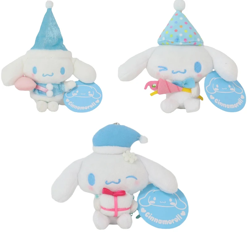

Kawaii cute cartoon anime characters The New Cinnamorol christmas hat plush doll pendant kids toys birthday present