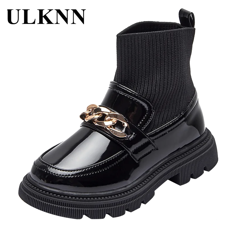 

Girls Socks Shoes 2022 New Autumn Children Cream-colored Girl Sport Casual Shoes With Flat Breathable Stretch Short Boots