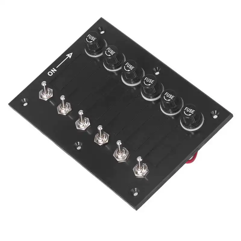 

Push Button Panel Overheating Protection Easy Installation 6 Toggle Switch for Yachts for Driving Lights for Ships for SUVs for