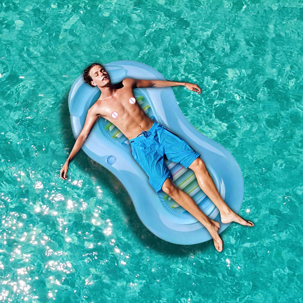 

PVC Inflatable Floating Row Foldable Swimming Pool Summer Party Beach Water Float Bed Lounger Chair Summer Pool Air Mattresses