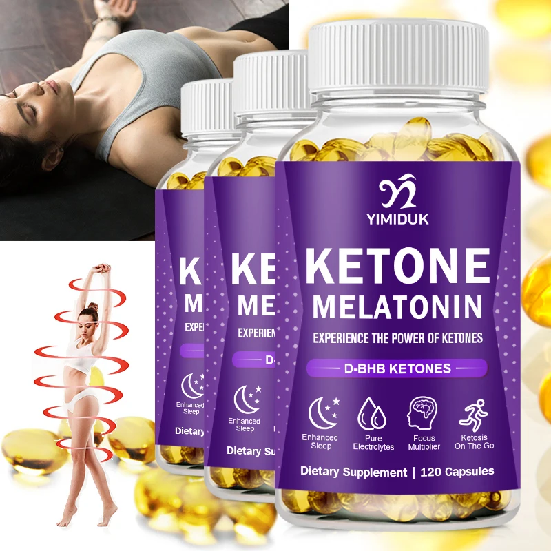 

Keto Melatonin Capsule, Support Healthy Sleep Patterns, Night Sleep Support Slimming And Weight Loss, For Both Men & Wom