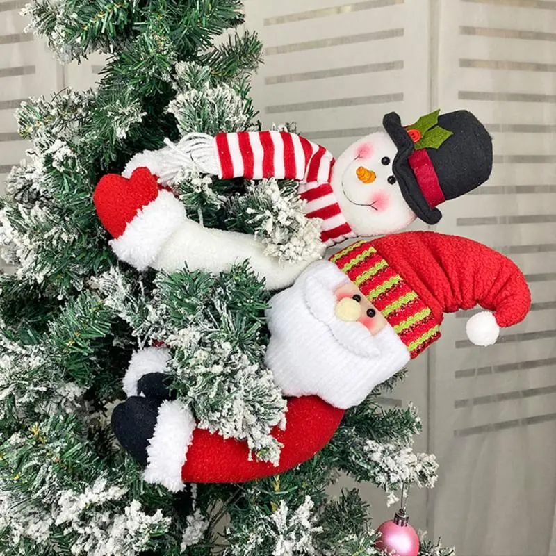 

Christmas Decoration Home Curtain Buckle Cartoon Santa Claus Snowman Doll Buckle Window Showcase Ornaments Christmas Gift 2020
