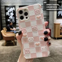 korean embroidered love bear iphone11 13 phone case 12promax embossed xsxr soft case 7plus iphone 11 cases for women
