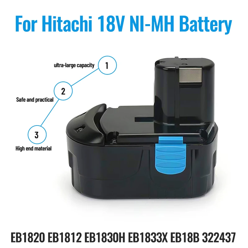 Никель-кадмиевый аккумулятор 12800 мАч для Hitachi schraubendreher EB1820 EB1812 |