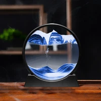 3d stereo quicksand painting ornaments living room porch home decoration office desktop decompressed glass hourglass ornament