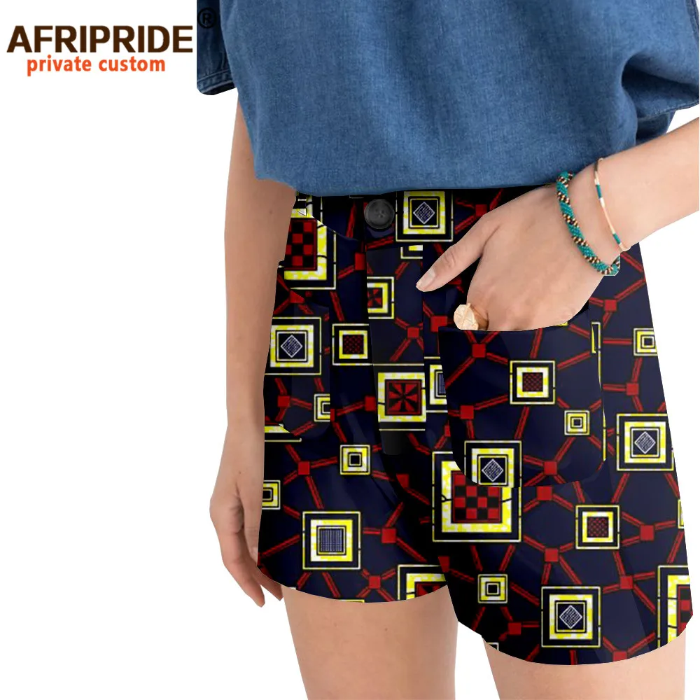 African Summer Fashion Shorts Women Sexy Biker Shorts Fitness Casual Sexy Short Cotton Plus Size Pockets AFRIPRIDE A2021001